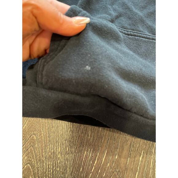 Nike Boys Youth Pullover Hoodie Logo Embroidered Black Gray Size L 6-7 Years Old - Picture 5 of 8